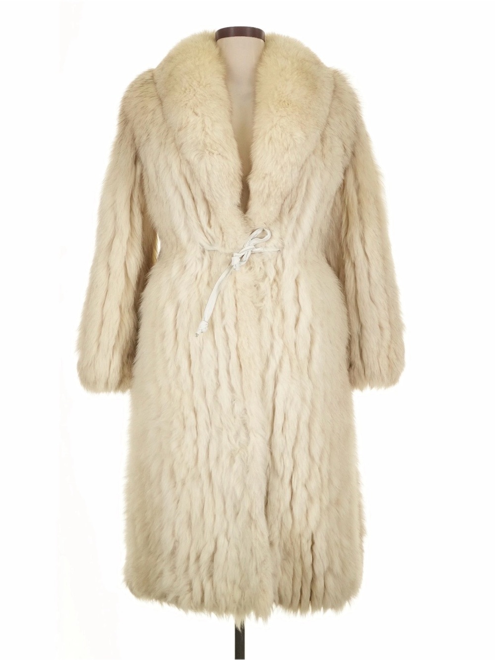 Rare Vintage 70’s SAGA Fox Ivory Cream Long Fur Coat Luxe Old Hollywood Glam